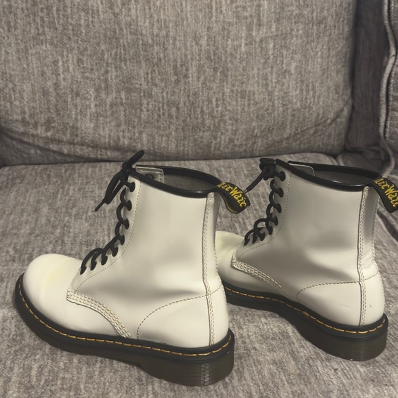 Dr. Martens White Leather Boots - Picture 2 of 8